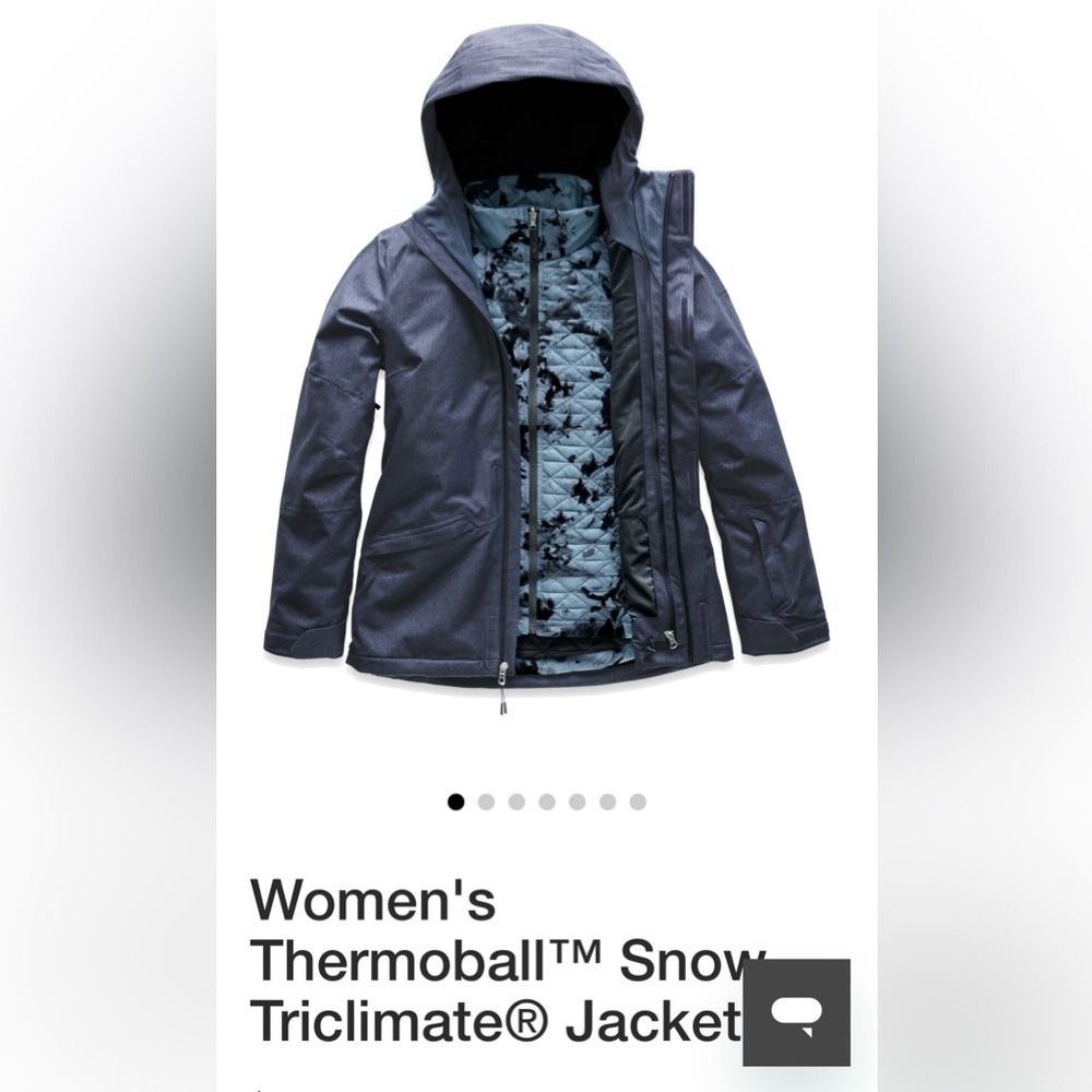 The North Face Blue Grey Ski & Snow Jacket